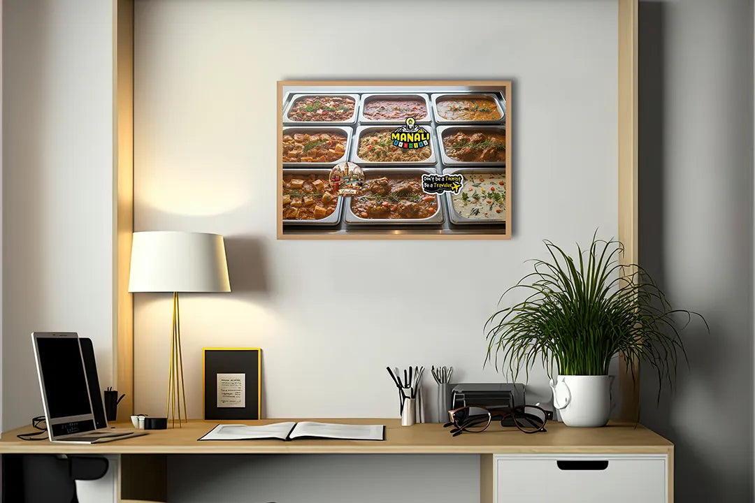 Metalen Magneetbord met print van Tapas bakjes gerechten perfect als decoratie