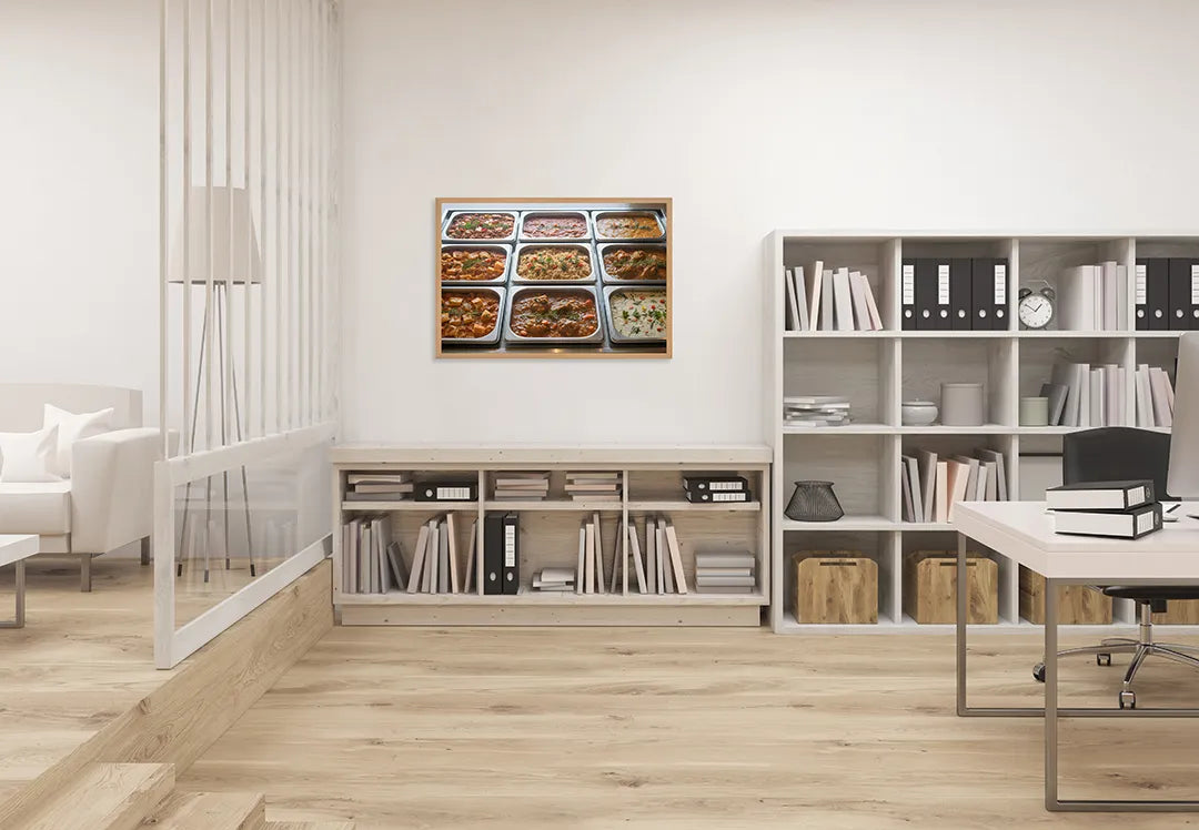 Metalen Magneetbord met print van Tapas bakjes gerechten perfect als decoratie