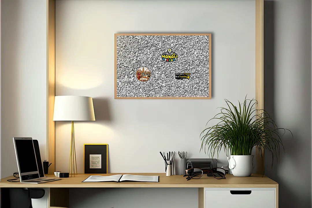 Metalen Magneetbord met print van Grijze ruis textuur perfect als decoratie