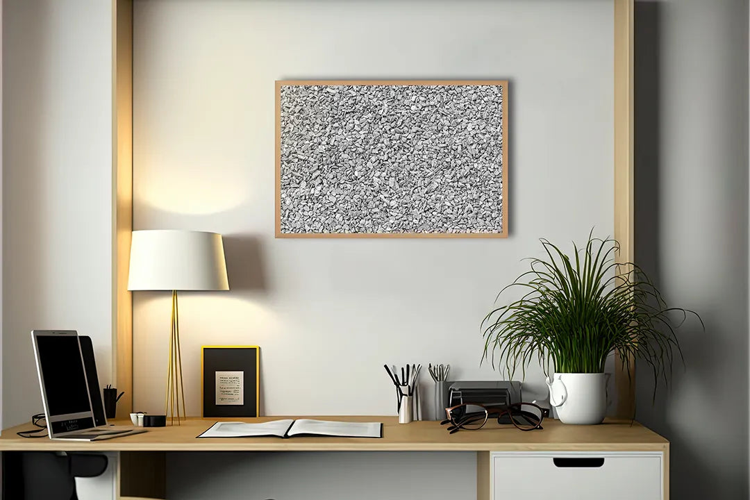 Metalen Magneetbord met print van Grijze ruis textuur perfect als decoratie