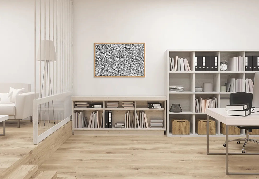 Metalen Magneetbord met print van Grijze ruis textuur perfect als decoratie