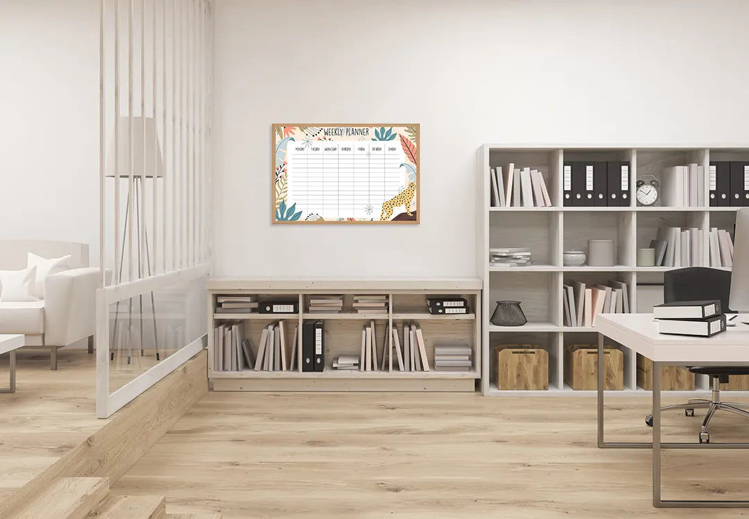 Metalen Magneetbord met print van Weekplanner herfst perfect als decoratie