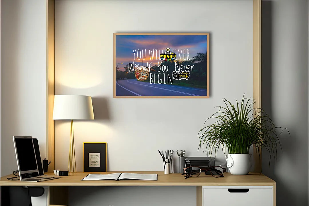 Metalen Magneetbord met print van You will never win tekst perfect als decoratie