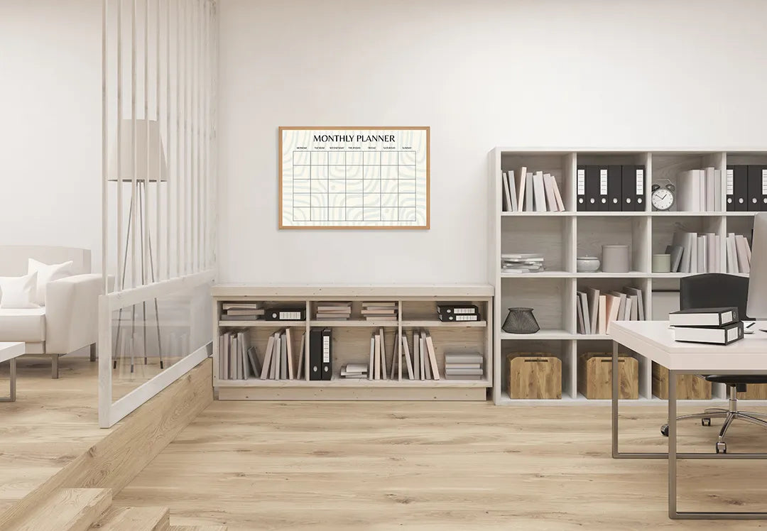 Metalen Magneetbord met print van Maandplanner grid perfect als decoratie
