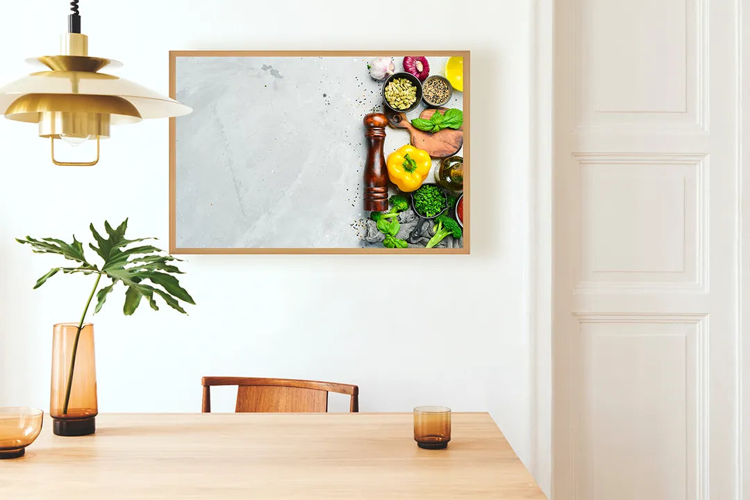Metalen Magneetbord met print van Koken groenten perfect als decoratie