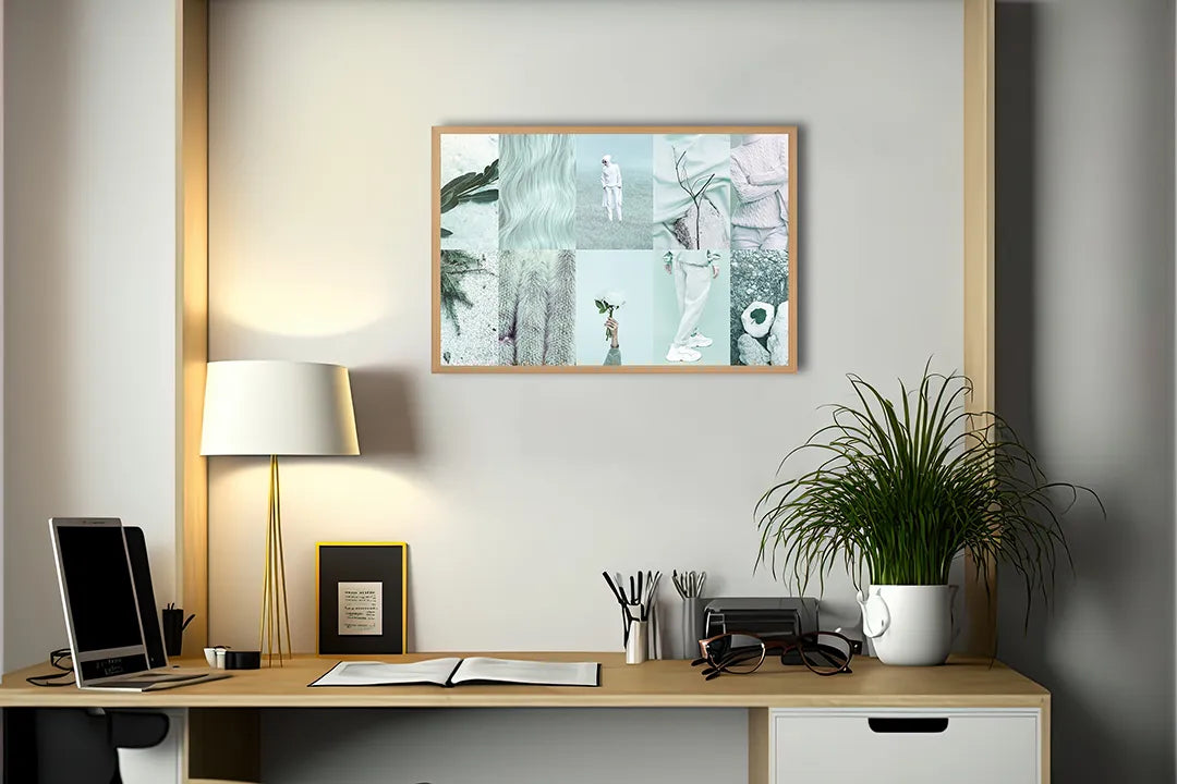 Metalen Magneetbord met print van Collage pastel perfect als decoratie