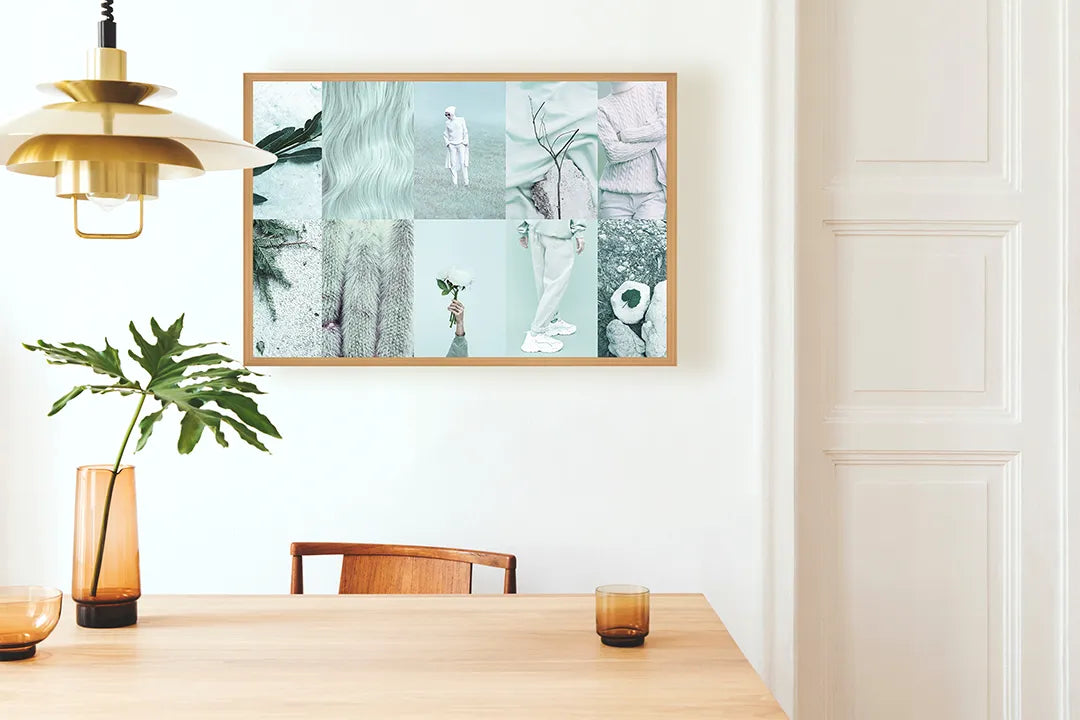 Metalen Magneetbord met print van Collage pastel perfect als decoratie