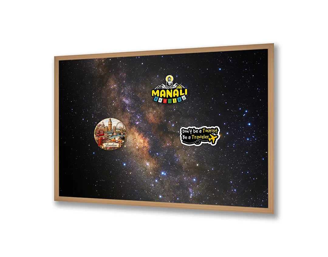 Metalen Magneetbord met print van Melkweg perfect als decoratie