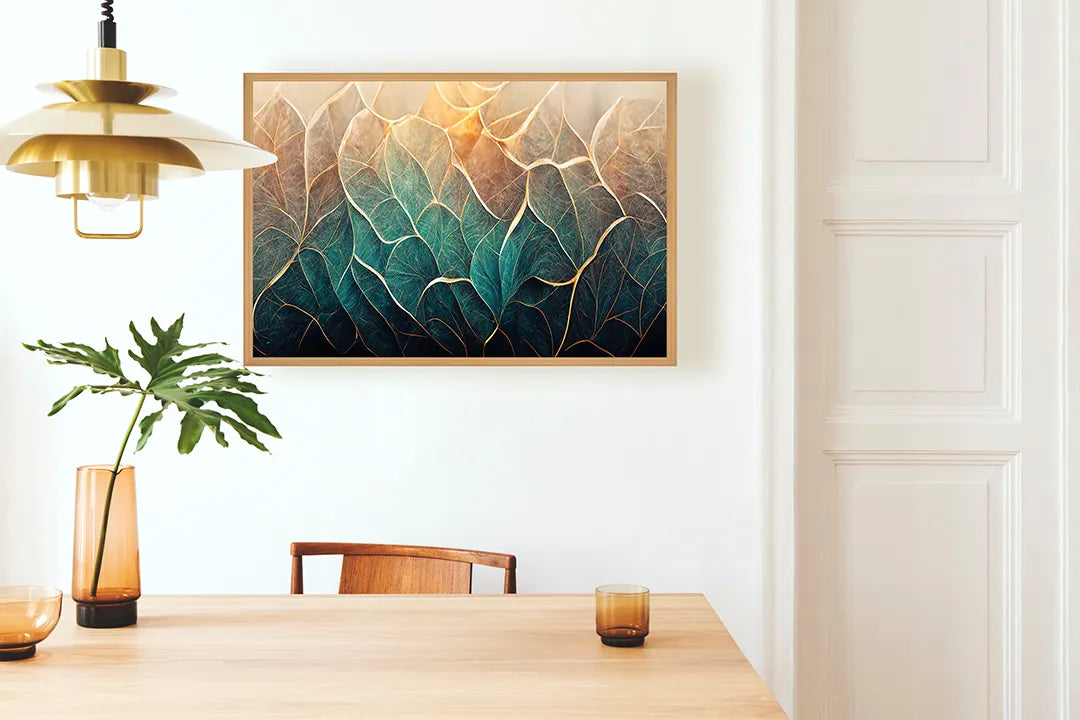 Metalen Magneetbord met print van Abstracte bladnerven perfect als decoratie