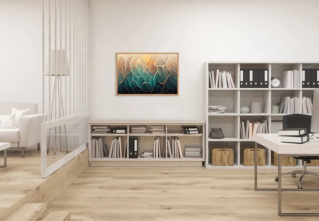 Metalen Magneetbord met print van Abstracte bladnerven perfect als decoratie