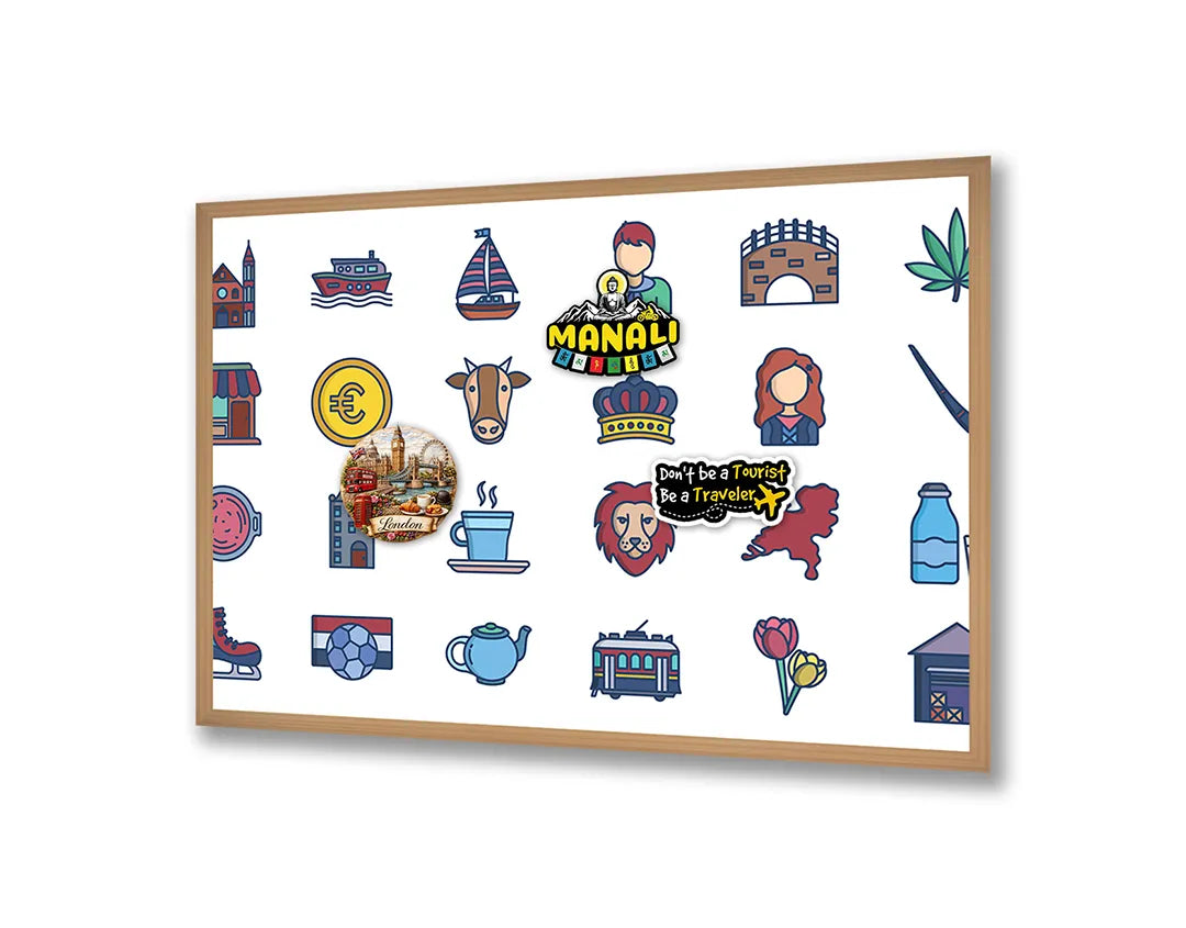 Metalen Magneetbord met print van Iconen patroon perfect als decoratie