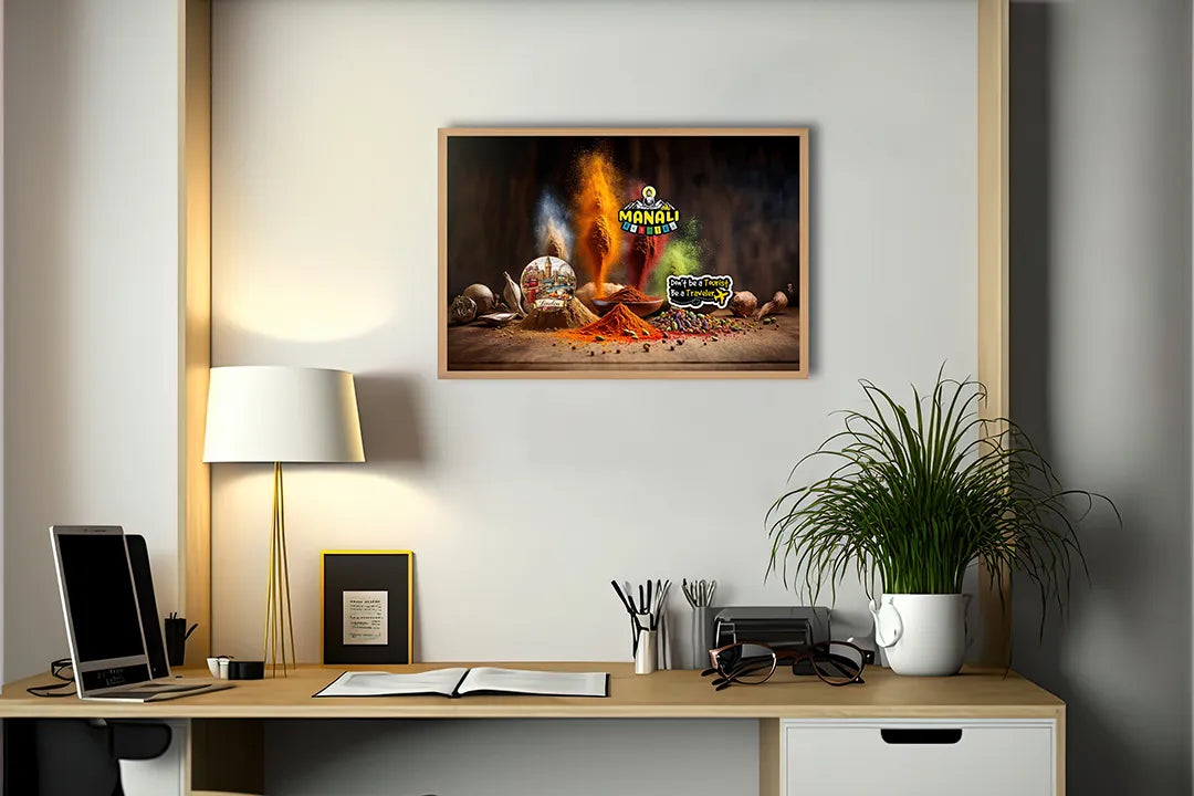 Metalen Magneetbord met print van Kruiden explosie kleur perfect als decoratie