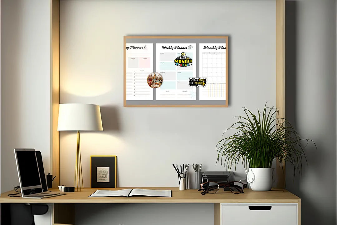 Metalen Magneetbord met print van Weekplanner blokken perfect als decoratie