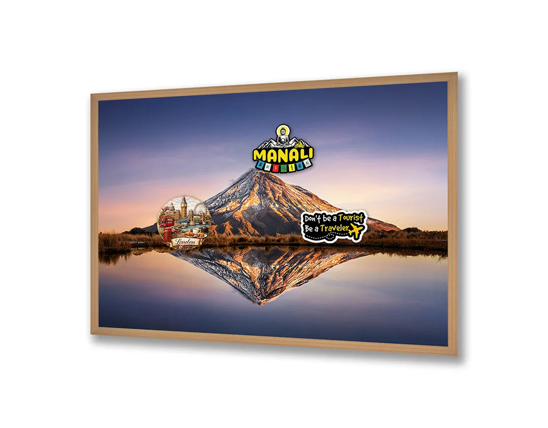 Metalen Magneetbord met print van Bergmeer weerspiegeling perfect als decoratie