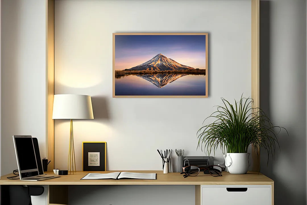 Metalen Magneetbord met print van Bergmeer weerspiegeling perfect als decoratie