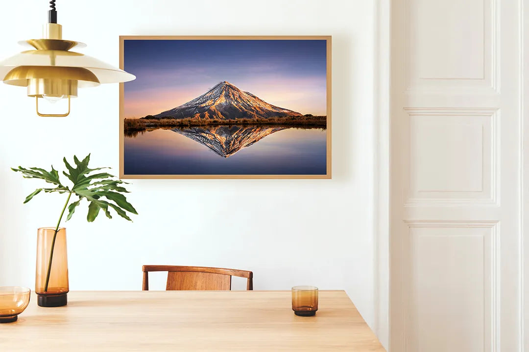Metalen Magneetbord met print van Bergmeer weerspiegeling perfect als decoratie