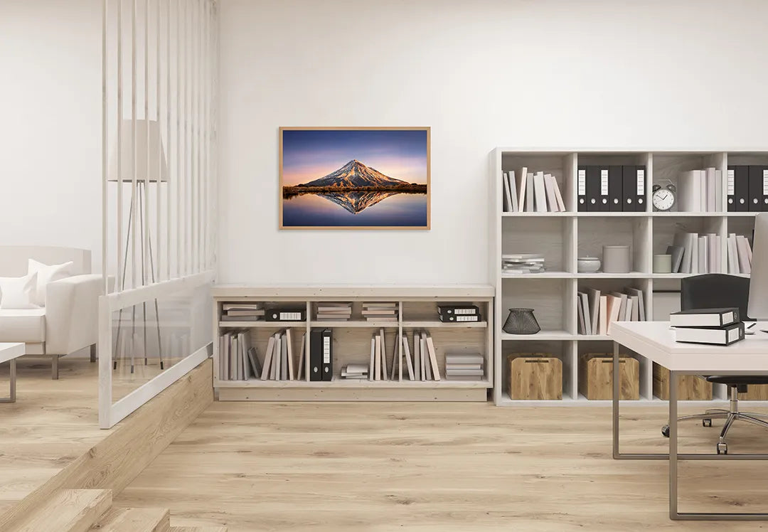 Metalen Magneetbord met print van Bergmeer weerspiegeling perfect als decoratie