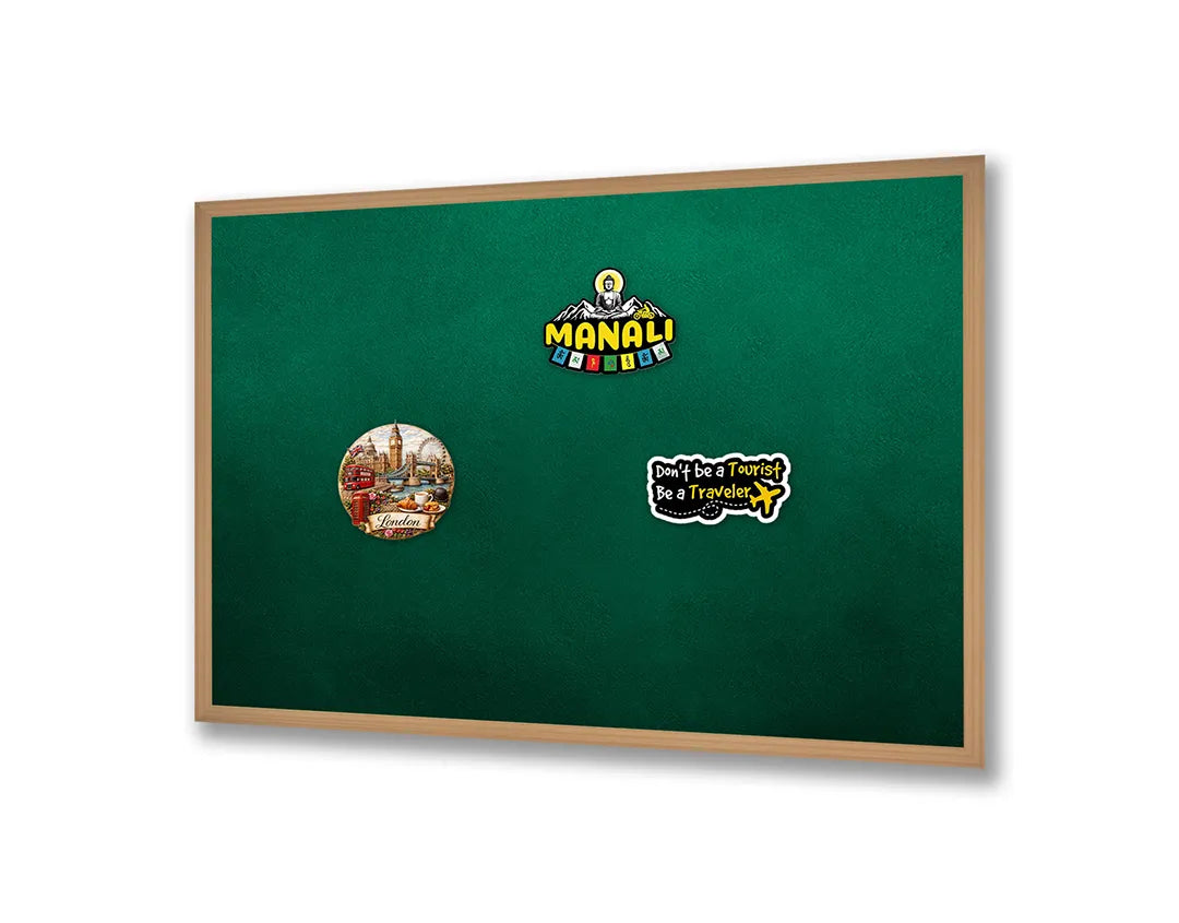 Metalen Magneetbord met print van Groen schoolbord krijtbord perfect als decoratie
