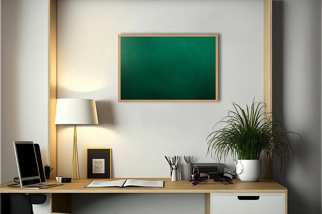 Metalen Magneetbord met print van Groen schoolbord krijtbord perfect als decoratie