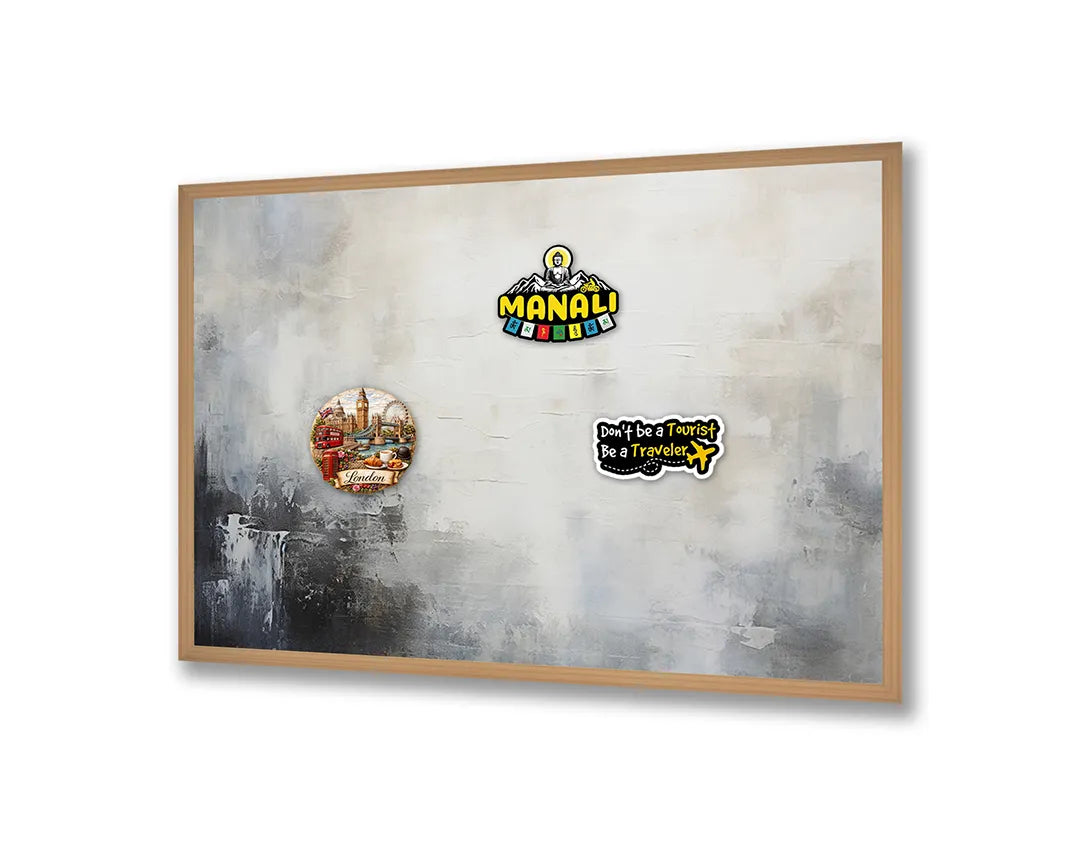 Metalen Magneetbord met print van Abstract beige grijs perfect als decoratie