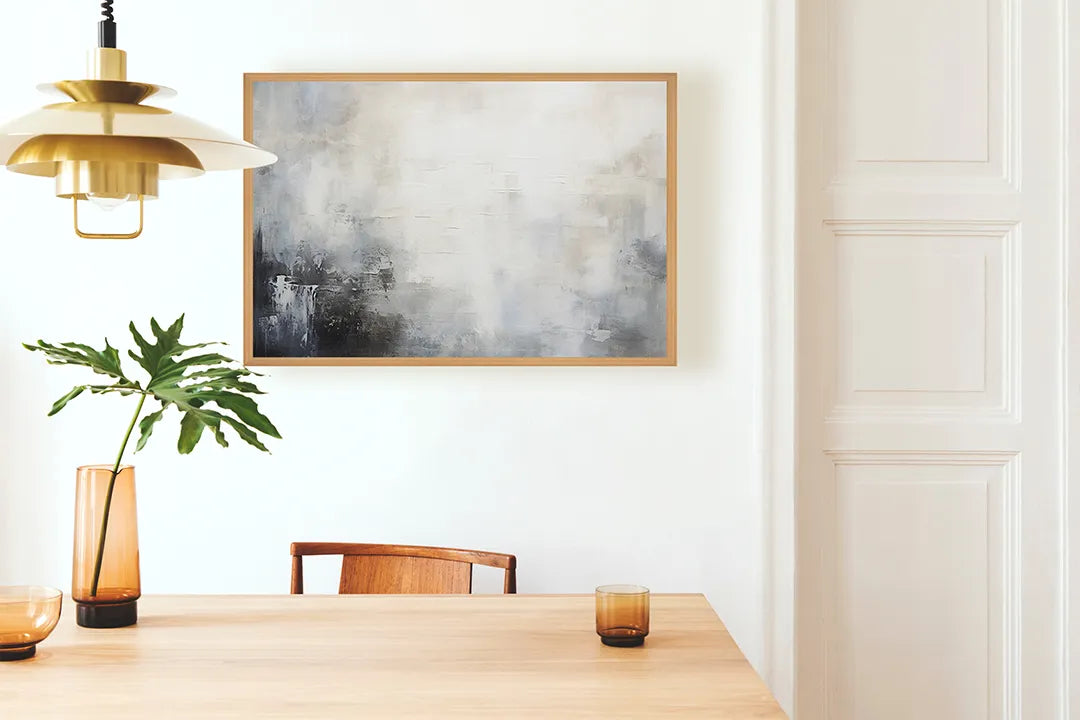 Metalen Magneetbord met print van Abstract beige grijs perfect als decoratie