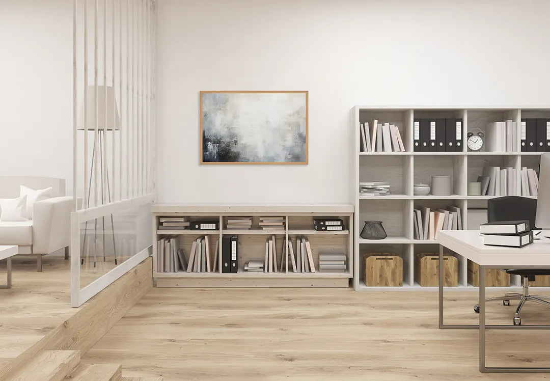 Metalen Magneetbord met print van Abstract beige grijs perfect als decoratie