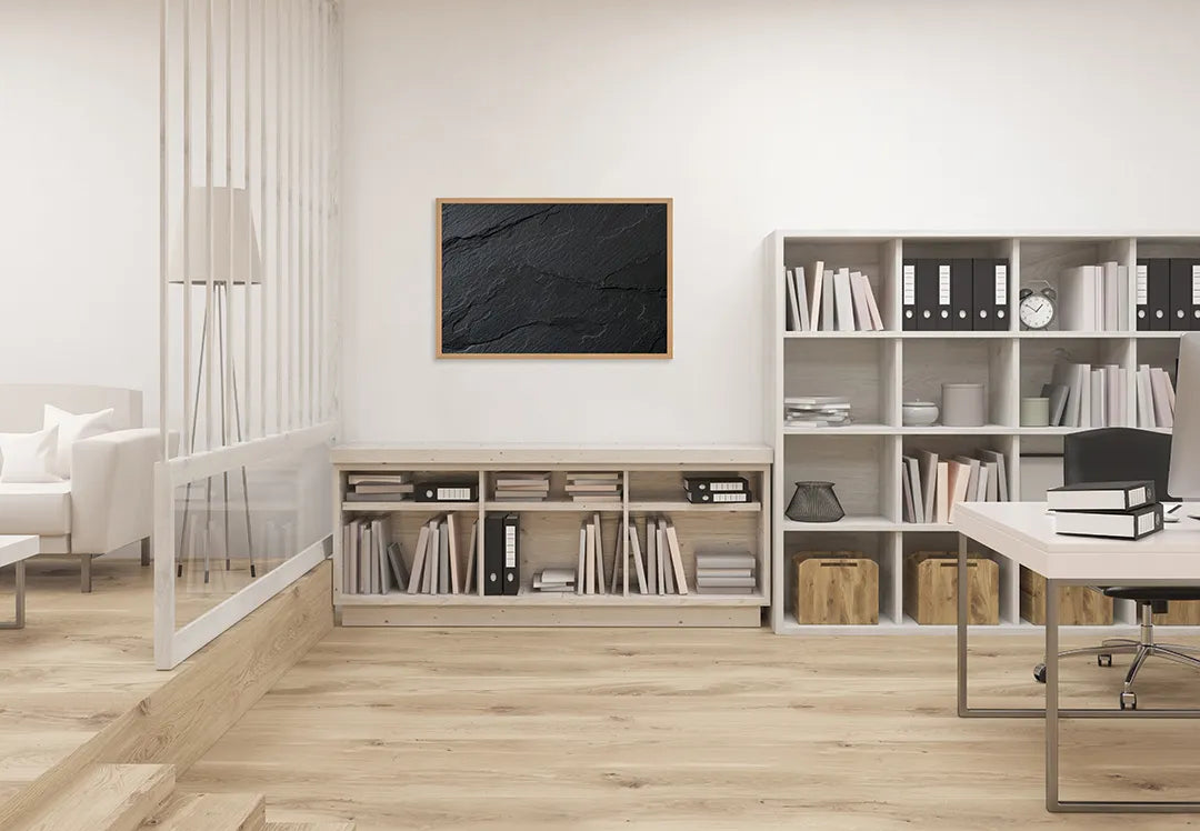 Metalen Magneetbord met print van Zwart ruw beton perfect als decoratie