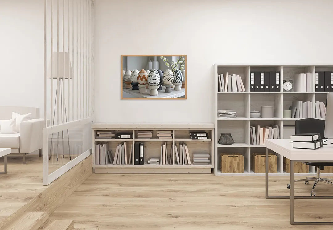 Metalen Magneetbord met print van Paaseieren op een rij perfect als decoratie