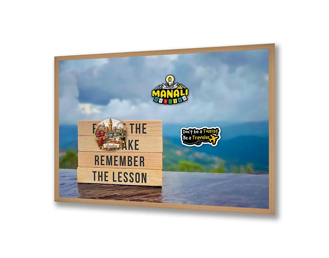Metalen Magneetbord met print van Forget mistake remember lesson perfect als decoratie