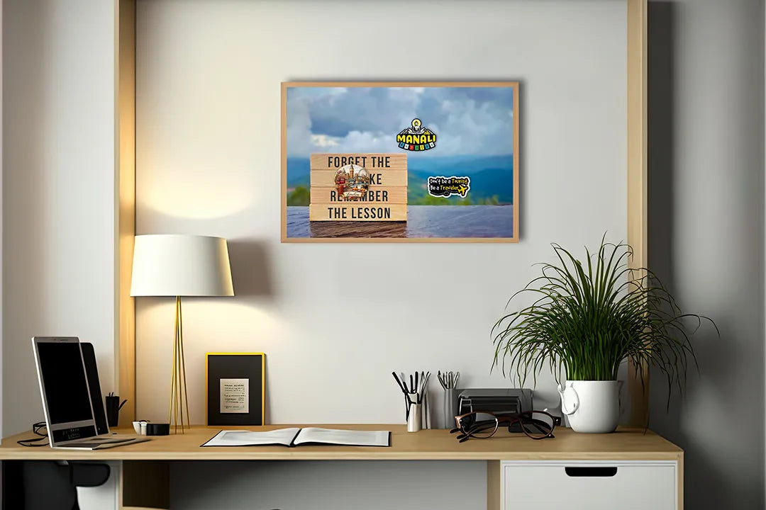Metalen Magneetbord met print van Forget mistake remember lesson perfect als decoratie