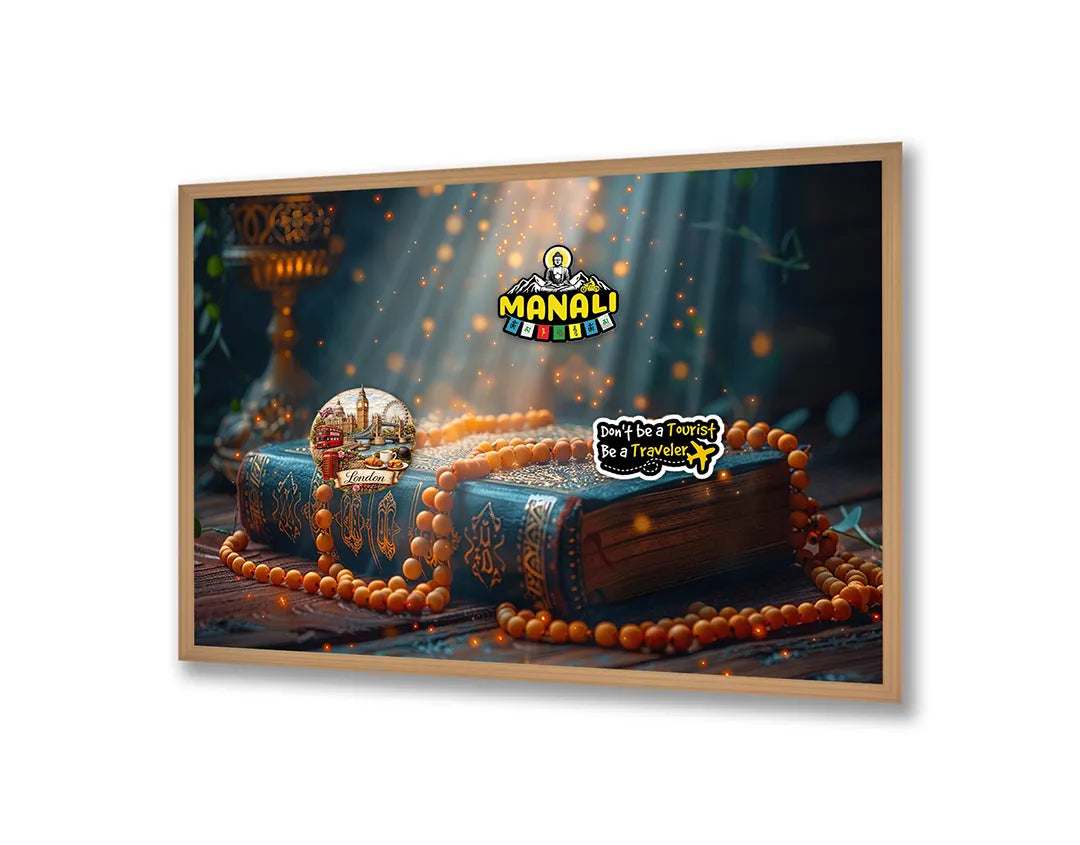 Metalen Magneetbord met print van Magisch boek in bos perfect als decoratie
