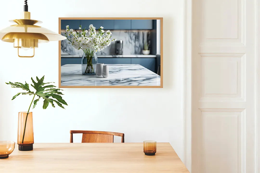 Metalen Magneetbord met print van Moderne keuken interieur perfect als decoratie