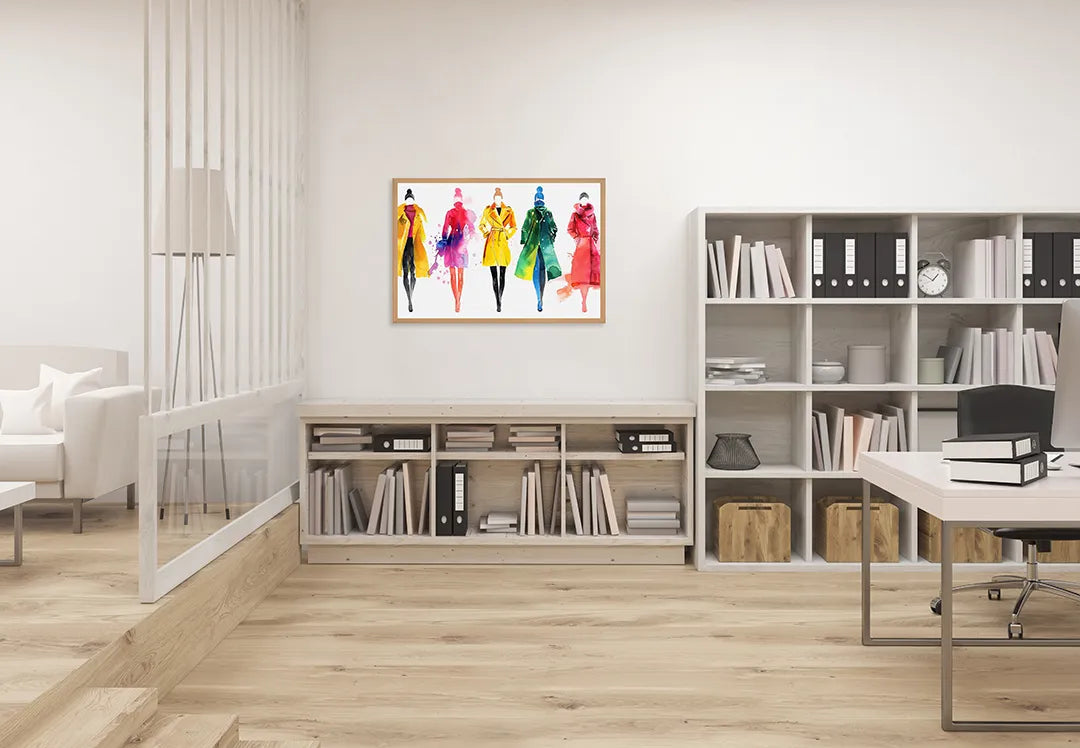 Metalen Magneetbord met print van Mode illustratie kleurrijk perfect als decoratie