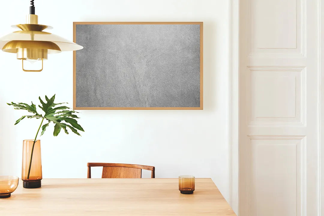 Metalen Magneetbord met afbeelding van grijze beton textuur in industrieel grijs kleuren