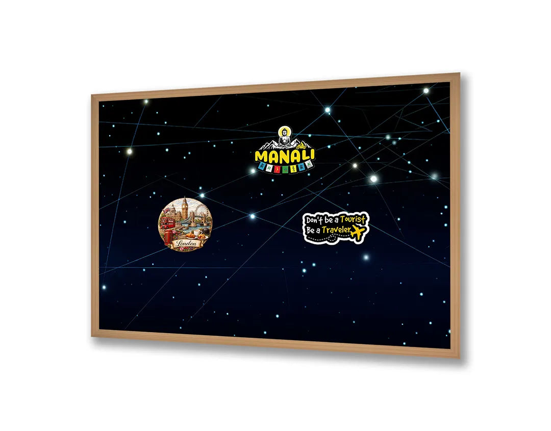 Metalen Magneetbord met hoogwaardige afbeelding van Sterrenbeeld constellaties voor aan de muur