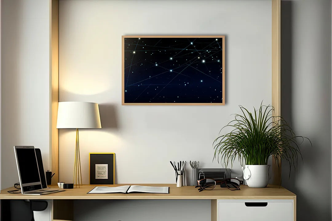 Metalen Magneetbord met hoogwaardige afbeelding van Sterrenbeeld constellaties voor aan de muur