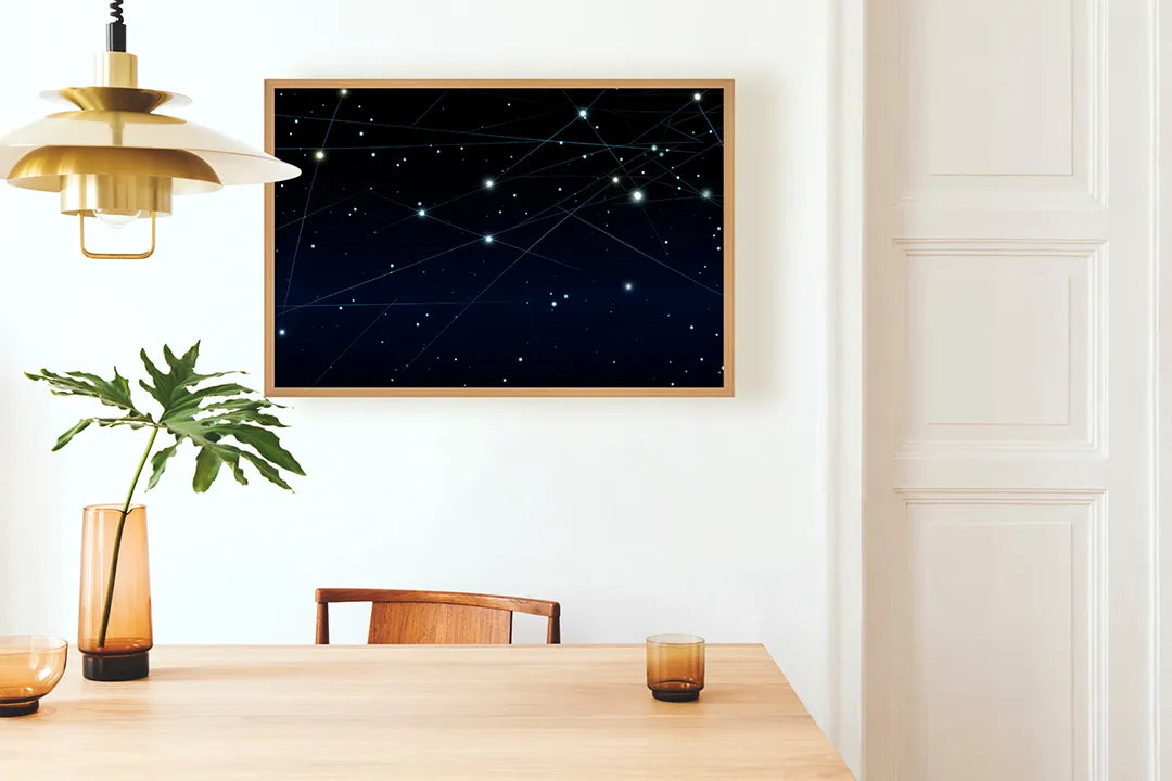 Metalen Magneetbord met hoogwaardige afbeelding van Sterrenbeeld constellaties voor aan de muur