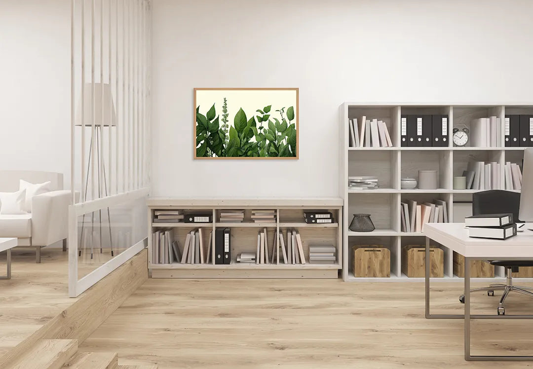 Metalen Magneetbord met hoogwaardige afbeelding van Groene bladeren illustratie voor aan de muur