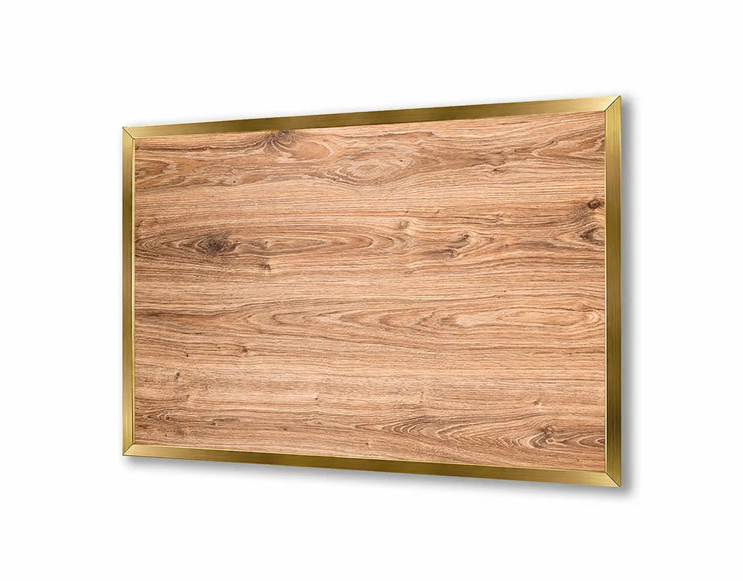 Metalen Magneetbord met afbeelding van licht eikenhout textuur in warm lichtbruin kleuren