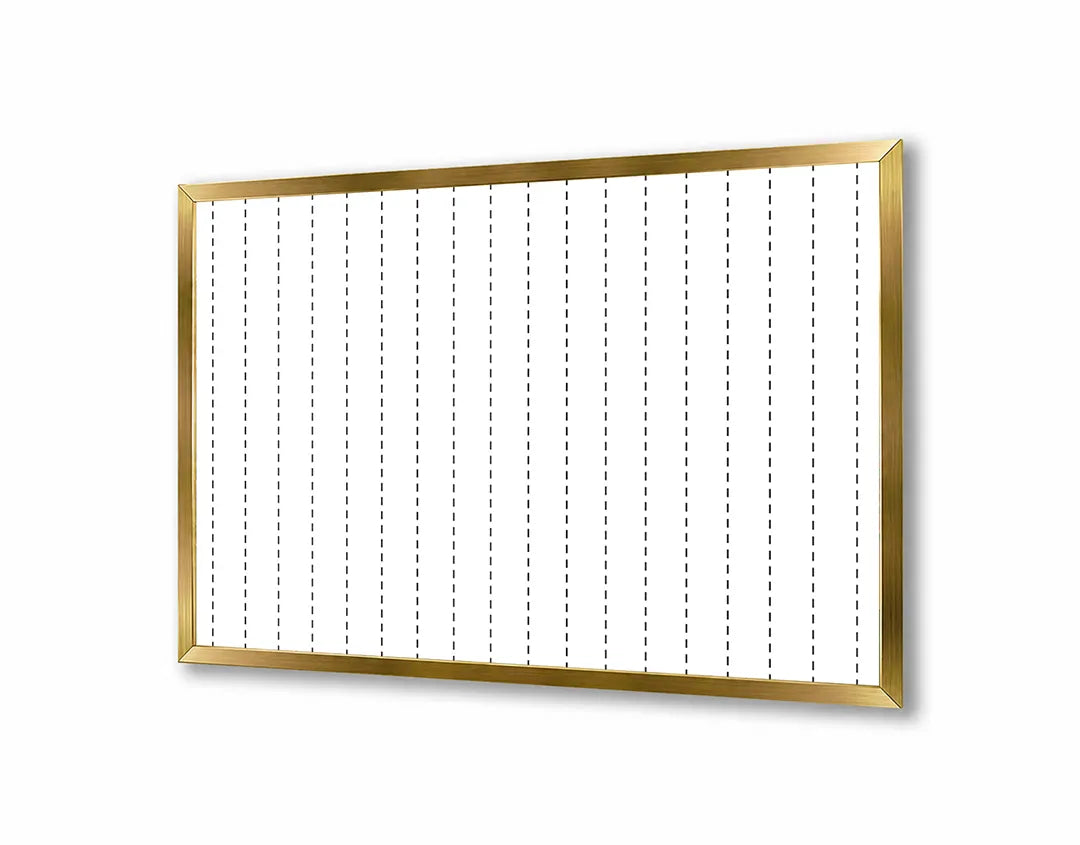 Metalen Magneetbord met hoogwaardige afbeelding van Lijntjes papier rooster puntjes grid verticaal voor aan de muur