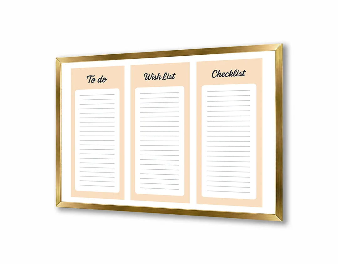 Metalen Magneetbord met print van Drievoudige weekplanner oranje perfect als decoratie