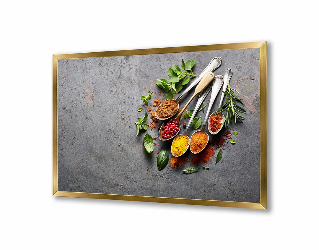 Metalen Magneetbord met afbeelding van ingrediënten en kookgerei in grijs en rood kleuren