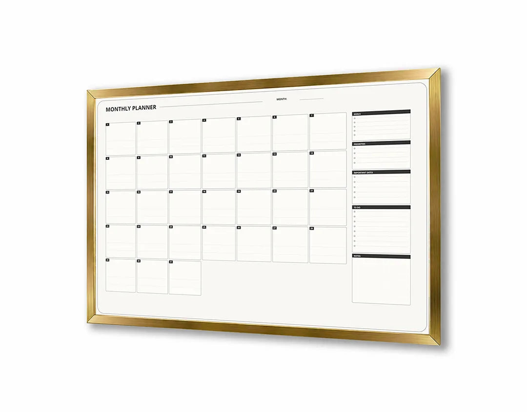 Metalen Magneetbord met print van Blanco kalender simpel perfect als decoratie