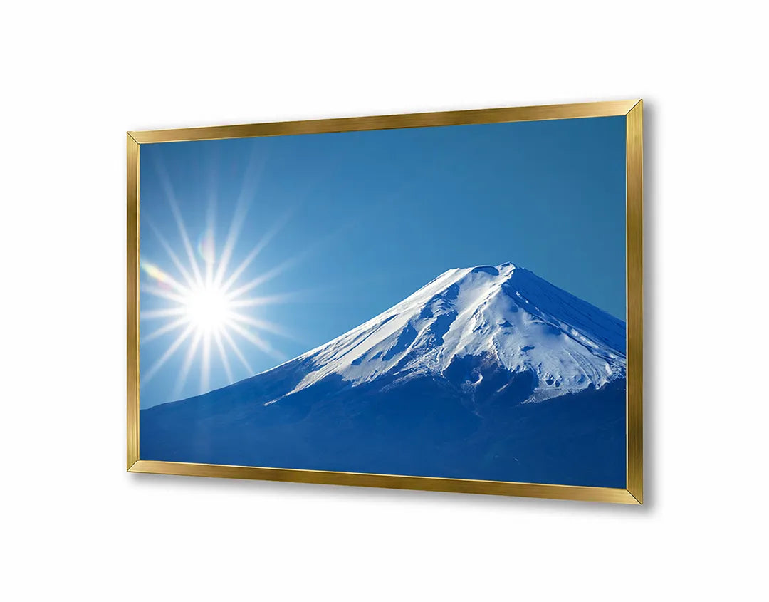 Metalen Magneetbord met print van Mount fuji sneeuw perfect als decoratie