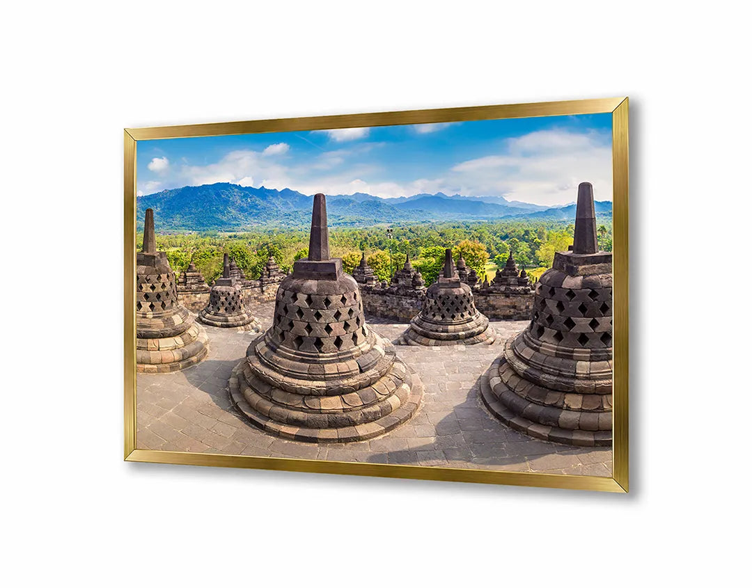 Metalen Magneetbord met print van Borobudur tempel perfect als decoratie
