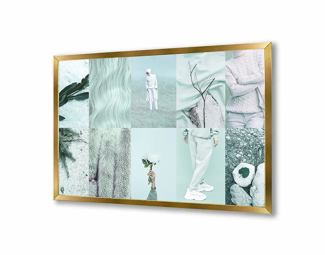 Metalen Magneetbord met print van Collage pastel perfect als decoratie