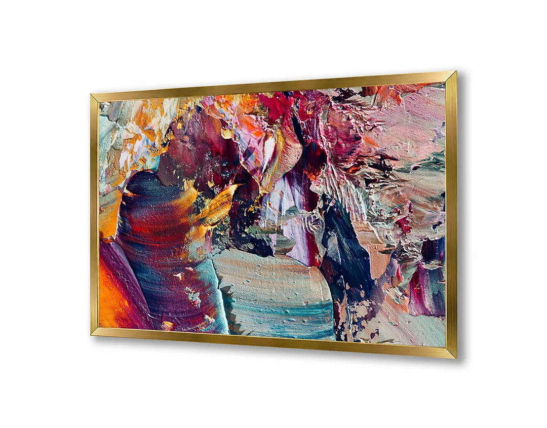 Metalen Magneetbord met print van Abstract verf kleurrijk perfect als decoratie