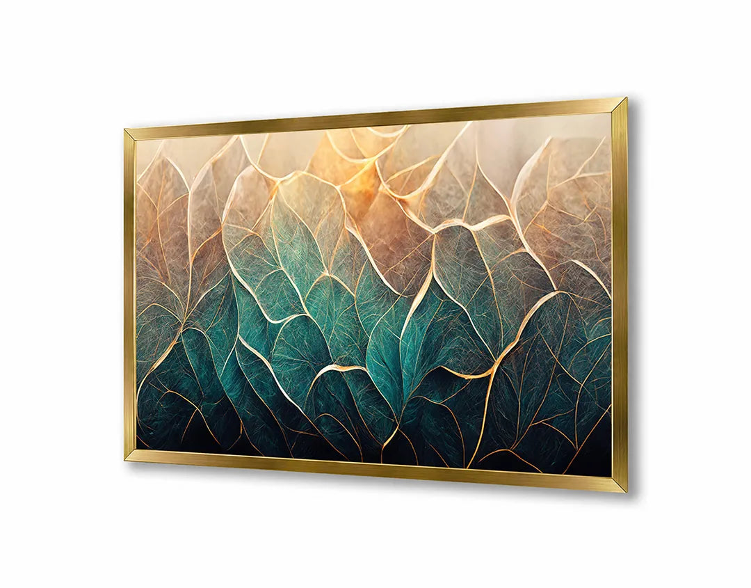 Metalen Magneetbord met print van Abstracte bladnerven perfect als decoratie