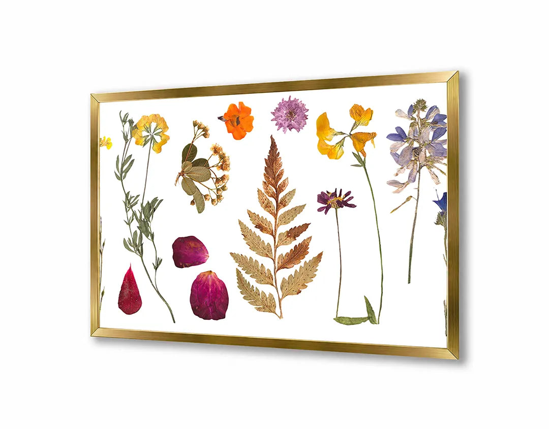 Metalen Magneetbord met print van Gedroogde herfstbladeren perfect als decoratie