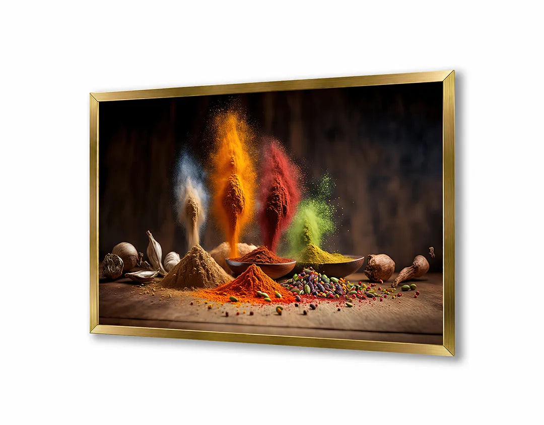 Metalen Magneetbord met print van Kruiden explosie kleur perfect als decoratie